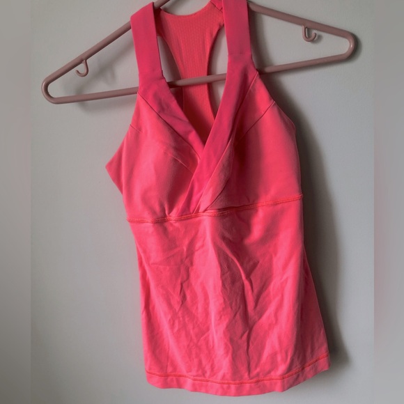 Lululemon women’s racerback tank top-size small- coral/pink colour. - Picture 1 of 2